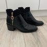 River Island Black Leather Ankle Boots Image 7