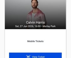 Calvin Harris tickets x 2