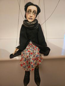 Sad-Eyed Lady Handmade Wooden Marionette