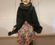 Sad-Eyed Lady Handmade Wooden Marionette