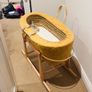 Wicker Moses Basket with rocking stand Image 2