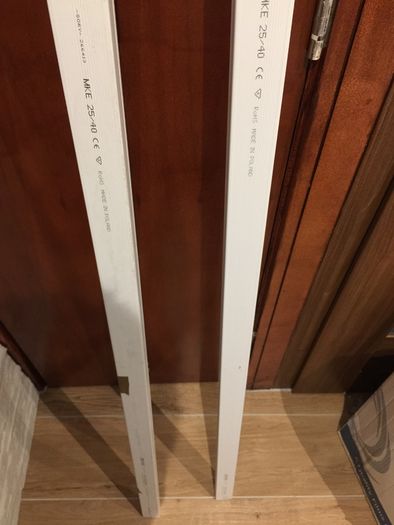 Plastic channels for wires, cables etc. 200 cm x 4 cm x 2.5 cm