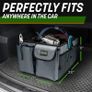 Car Boot Organiser (Black) - Storage with Tie Down Straps, Best for Tidy Auto Organization & Boot Bag Maintenance, Non-Slip Secure Travel Tote is Foldable Image 3
