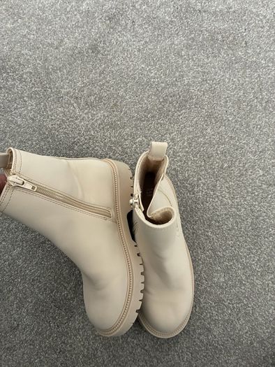 UK 13 cream boots