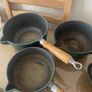 Green cast iron saucepans Image 3