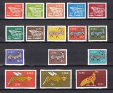 1968-89 Ireland Gerl 3rd Definitive Stamps ("e" watermark) Set (Printed in Photogravure by Government Printers at Dublin Castle) Mint Never Hinged (MNH)