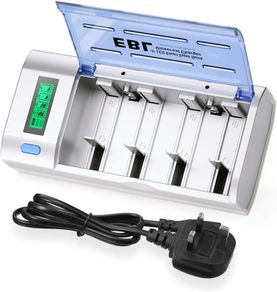 EBL Universal LCD Display Battery Charger with Discharge Function for AA, AAA, C, D Ni-MH Ni-CD
