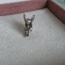 Pandora sitting pixie charm with 14k yellow gold heart  very good condition hallmarked Image 2