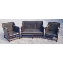 Three Piece Leather Suite KAS587