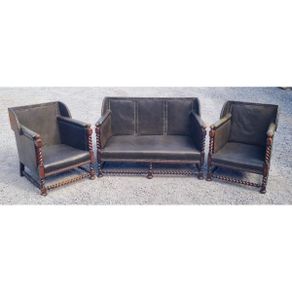 Three Piece Leather Suite KAS587