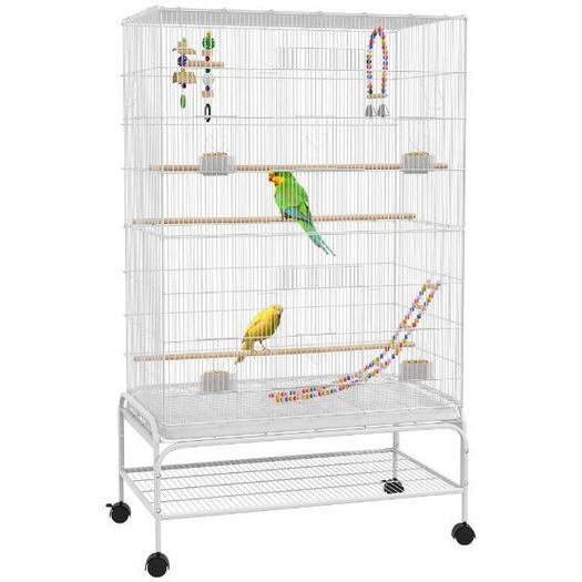 Bird Cage with Stand White