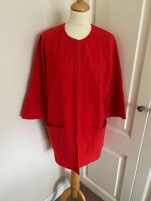 Selected Femme merino wool size 10 burnt orange jacket