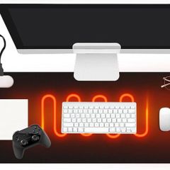 Heated Mouse Pad, Office Decor-Mouse Pad, Warm Desk Pad, Electric Heating Pad with Digital Display & 3 Heating Levels & 3Hours Auto Shut-Off for PC Keyboard Laptop Office and Home Black