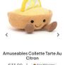 New JELLYCAT Amuseable Colette Tarte Au Citron and Amuseable Fleurette Tarte Aux Fraises Pair Image 2