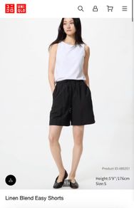 Uniqlo linen blend shorts brand new