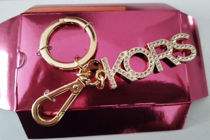 Michael Kors Gold Tone Logo Keychain