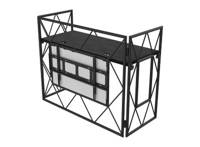 Ultimax TrussBooth-BK Aluminium Truss DJ Booth c/w VESA TV mount and Shelf