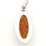 Vintage 925 Sterling Silver And Natural Baltic Amber Pendant Image 4