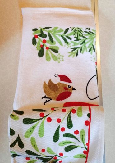 Pack Of 3 Festive Tea Towels (new).
