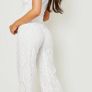 White Boohoo lace jumpsuit wide legs size UK6/8 EU34/36 Perfect condition Postage included Image 4