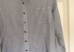 Twist navy and cream shirt/blouse