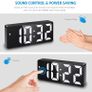 Digital Alarm Clock, Bedside Alarm Clock with Large LED Display, Non Ticking USB/Battery Powered Alarm Clock with Temperature, Snooze, Date, 3 Adjustable Brightness, Voice Control (FREE POSTAGE) Image 3