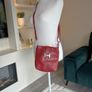 Ladies Red Buckle Style Crossbody Bag Image 5