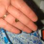 Loose lab created gem stone deep green Tourmaline triangle cut Image 3
