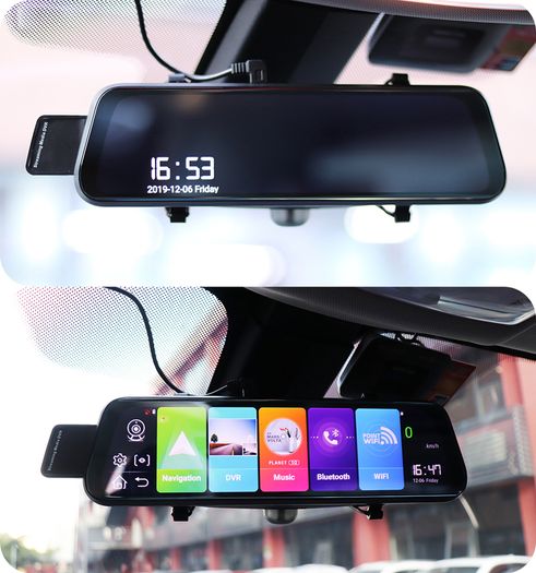 4g Car Dash Camera Dvr Rearview Mirror 4g Gps Navigation