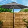 Parasol. 2.7M Crank Sun Parasol - Grey Image 2