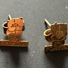 Gold Teddy Bear Earrings