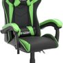 Gaming Armchair with Headrest and Lumbar Support, Ergonomic Gaming Chair for Gaming Room, Teenagers, Adult Green Image 3
