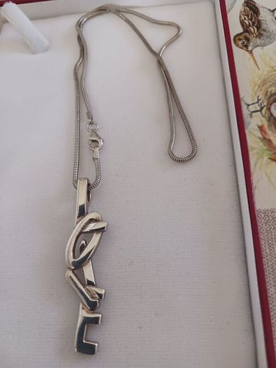 silver chain and pendant