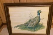 Pheasant picture framed free postage