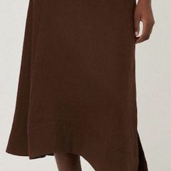 Jigsaw Linen Wrap Detail Midi Skirt