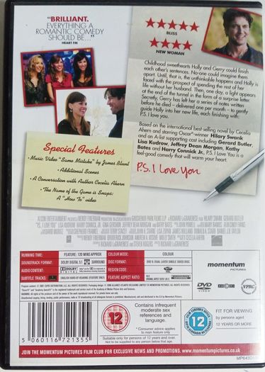 P. S. I Love You [2007] Hilary Swank, Gerald Butler, Lisa Kudrow, Gina Gershon, James Marsters, Harry Connick Jr., Jeffrey Dean Morgan & Kathy Bates [1xDVD Movie]