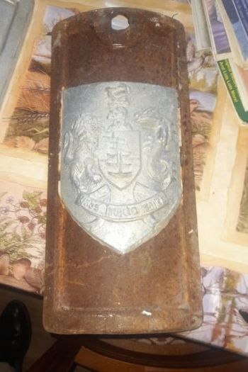 Old Genuine WATERFORD Coat of Arms Genuine Sign Pole Plaque Urbs Intacta Manet