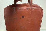Vintage early computer IBM bag tools leather