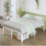 High White Double Bed Frame 4ft 6 with Rounded Corners Image 8