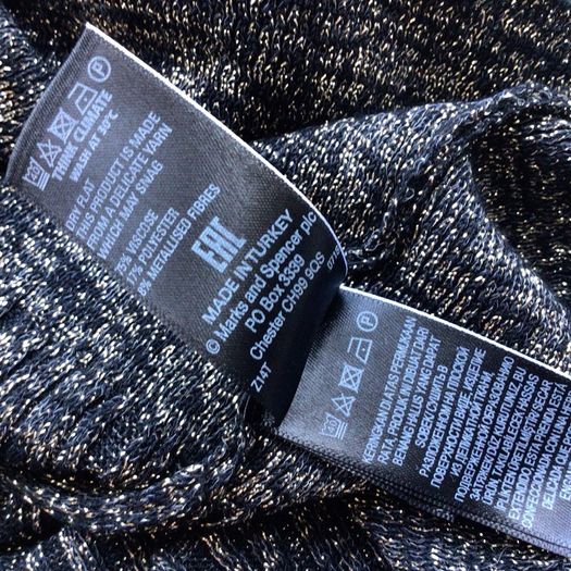 Marks and Spencer Ladies Black and Gold Sparkle  jumper L 14/16 includes postage