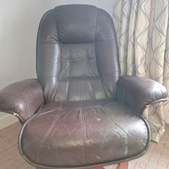 Beautiful brown leather chair. .