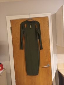 River Island  Nero Khaki Green Dress.  S. 14. B.N.W.T.