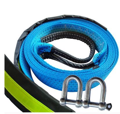 BRAND NEW Car Towing Rope Strape Cable With U Hooks Shackle High Auto Winch Rope recovery Towing Strength Nylon For Car Truck Trailer SUV