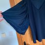 Navy tshirt style top with large sleeves size 16/18 Image 2