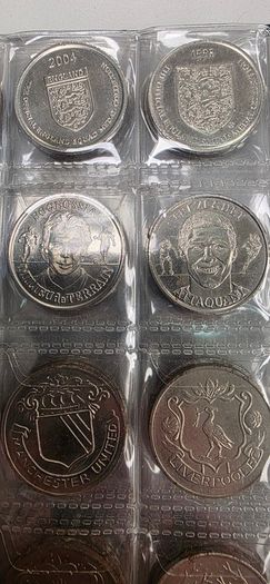 Vintage Football Token Album Lot - 1972 Esso FA Cup Centenary, England & France Squad Medals
