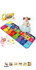 Musical Piano Dance Mat for 1-4 Year Old Boys Girls, Portable Large Educational Toy Gift for Toddlers