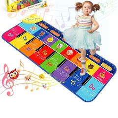 Musical Piano Dance Mat for 1-4 Year Old Boys Girls, Portable Large Educational Toy Gift for Toddlers