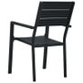 Garden Chairs 2 pcs Black HDPE Wood Look Image 6