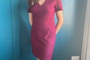 Miss Selfridge Petite burgundy dress. Size 12