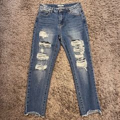Distressed Denim Jeans